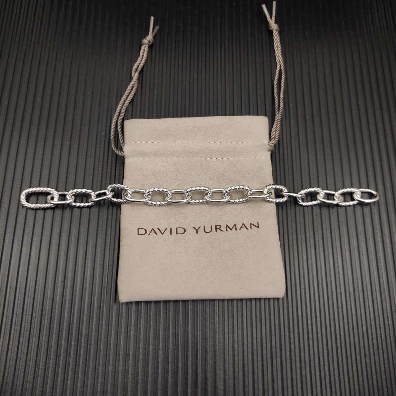 David Yurman Silver-Plated Chain Bracelet